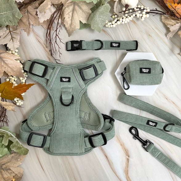 Sage Green Corduroy Poo Bag Holder