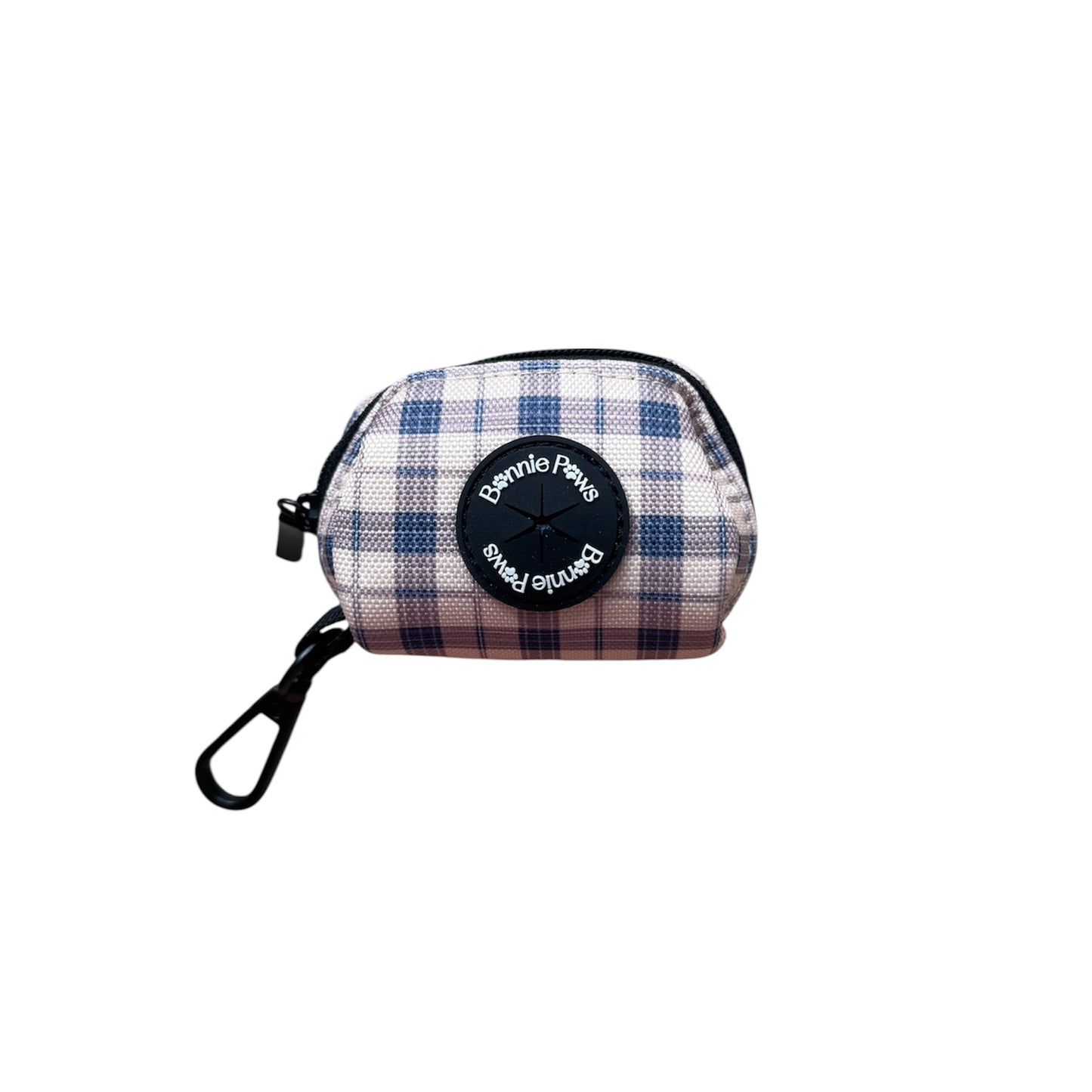 Creamy Check Poo Bag Holder