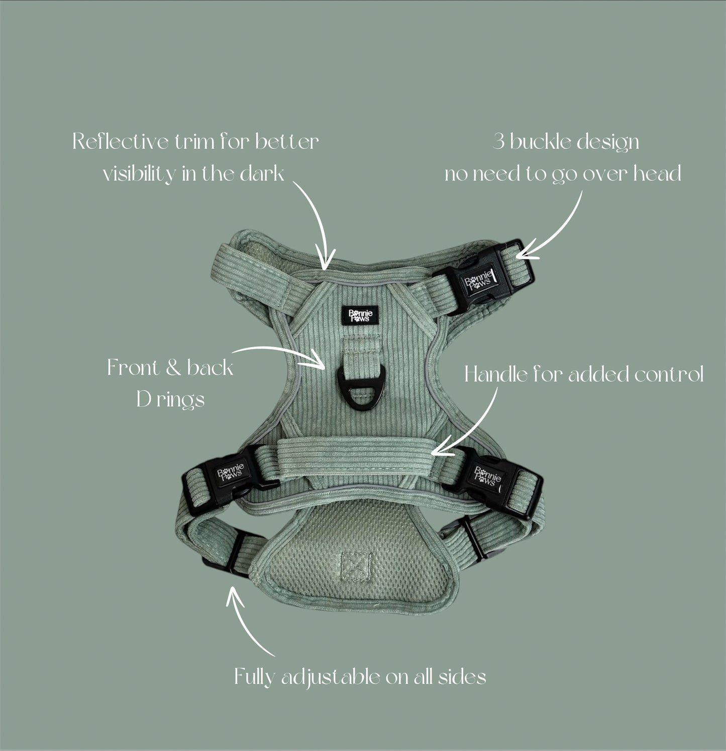 Sage Green Corduroy Tough Harness