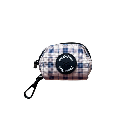 Creamy Check Poo Bag Holder